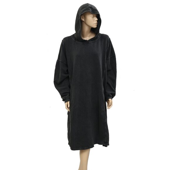 Free People We The Free Maxi Hoodie Sweatshirt Dress Oversized Cotton L 283971 - Picture 10 of 14